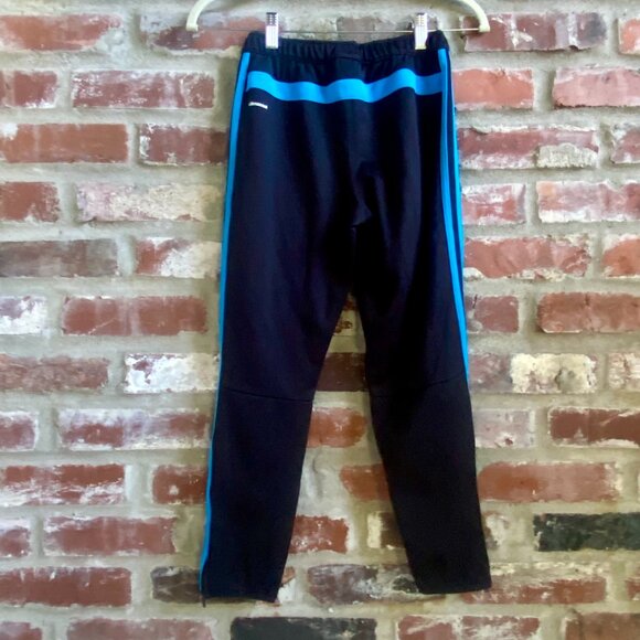 Adidas Climacool Boys Track Bottoms, Black with Blue Accents, Size S. - Picture 8 of 13